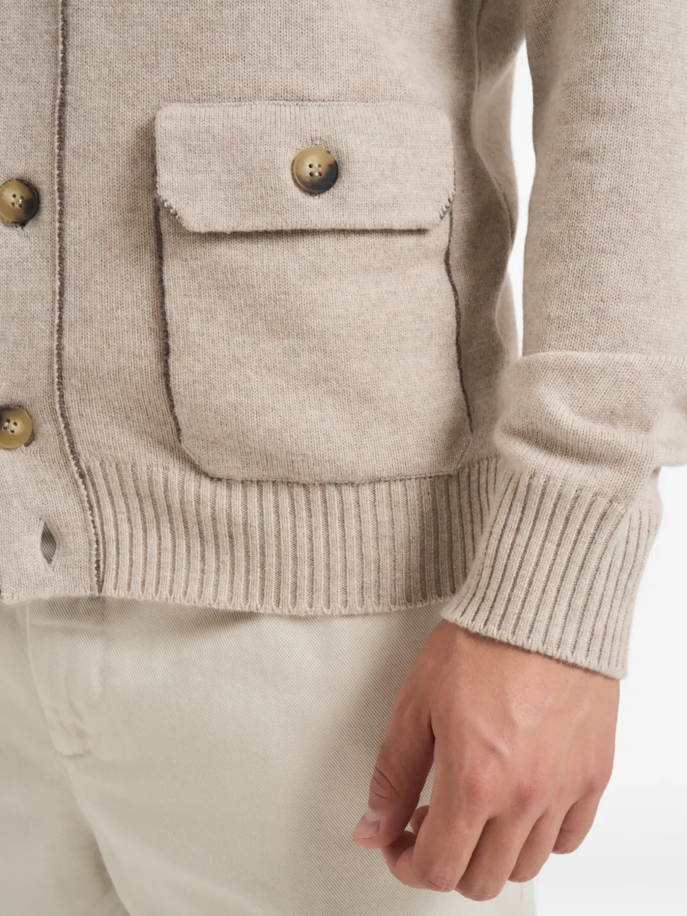 Kangra Vest met knopen Beige
