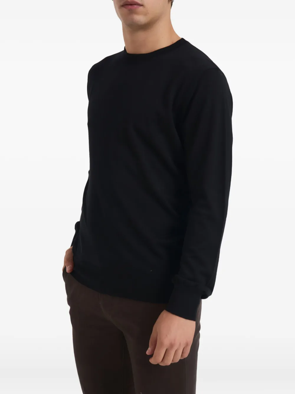 Kangra crew-neck sweater - Zwart