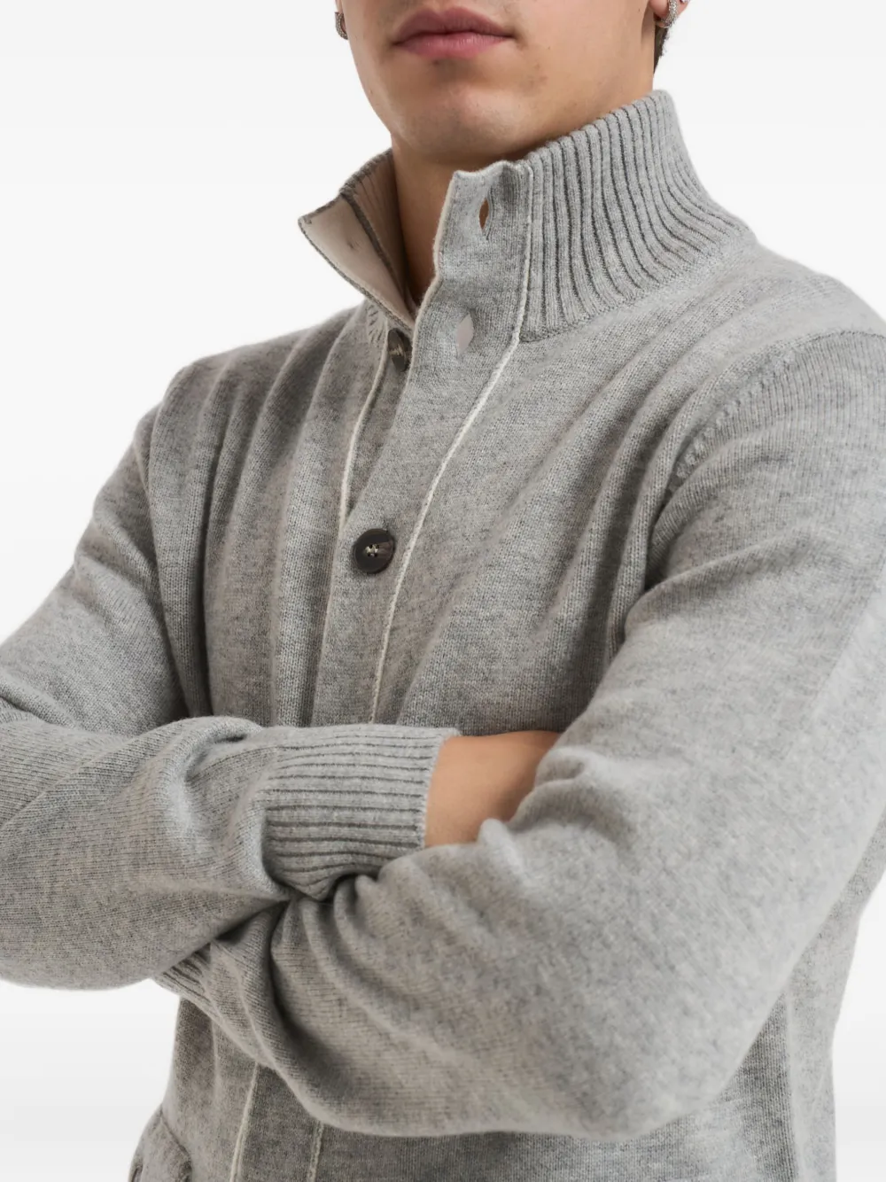 Kangra Vest met knoopsluiting Grijs