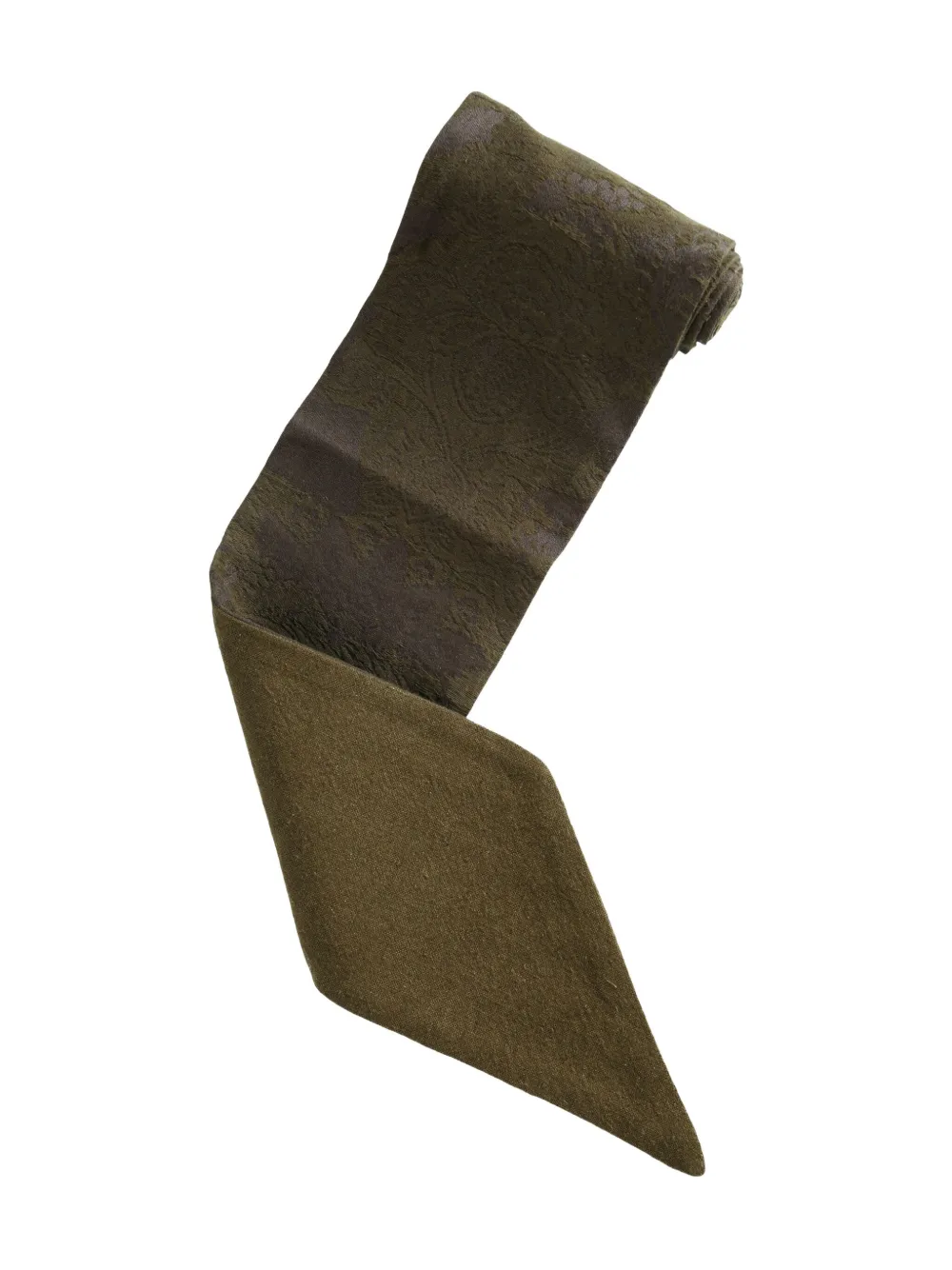 Ziggy Chen Patterned-jacquard Scarf In Green