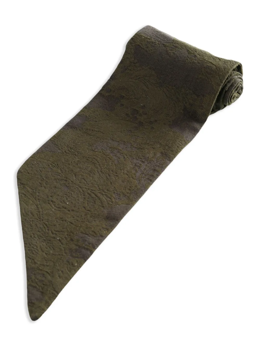 Ziggy Chen patterned-jacquard scarf - Groen