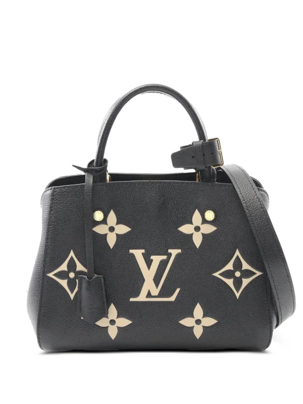 Louis Vuitton Pre-Owned 2021-2025 Bicolor Monogram Empreinte Giant  Montaigne BB Satchel Black FARFETCH ID