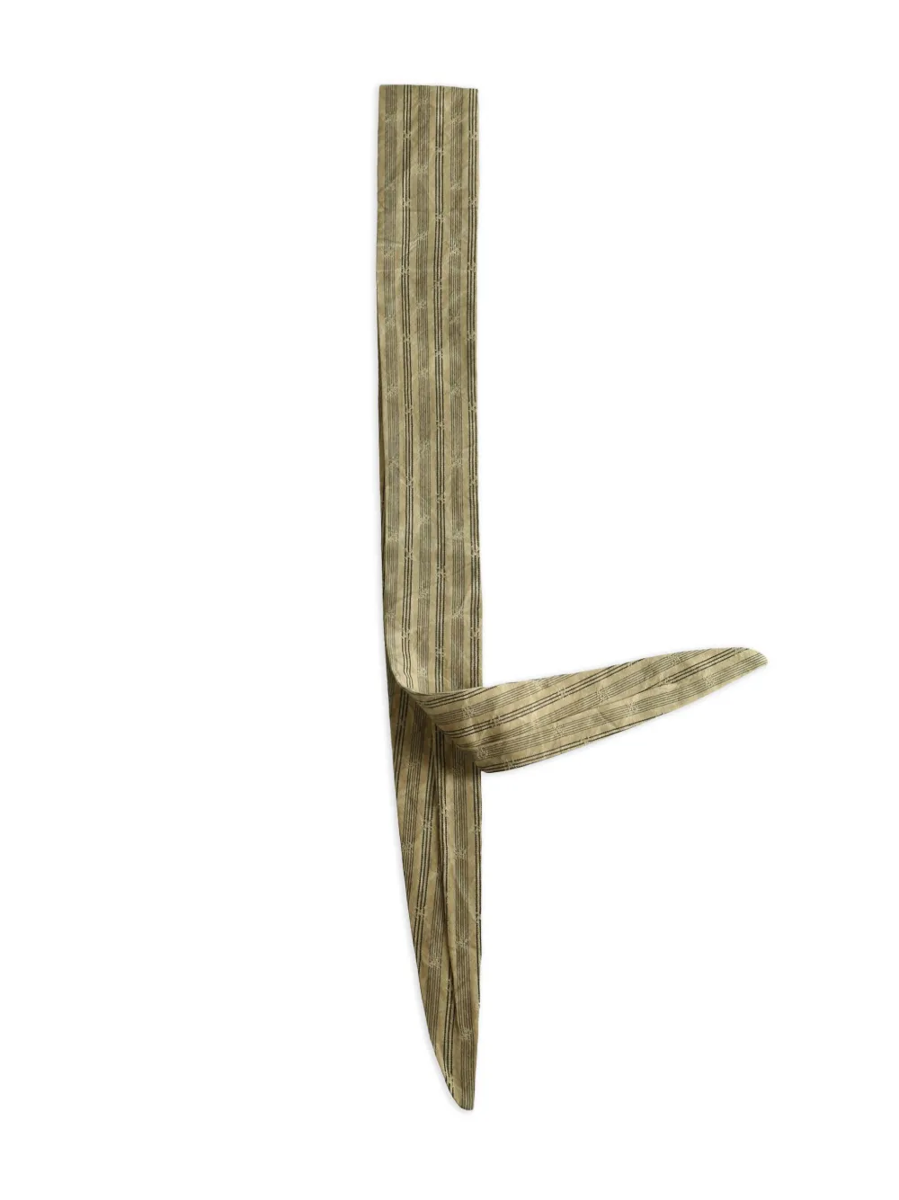 Ziggy Chen Striped Scarf In Green