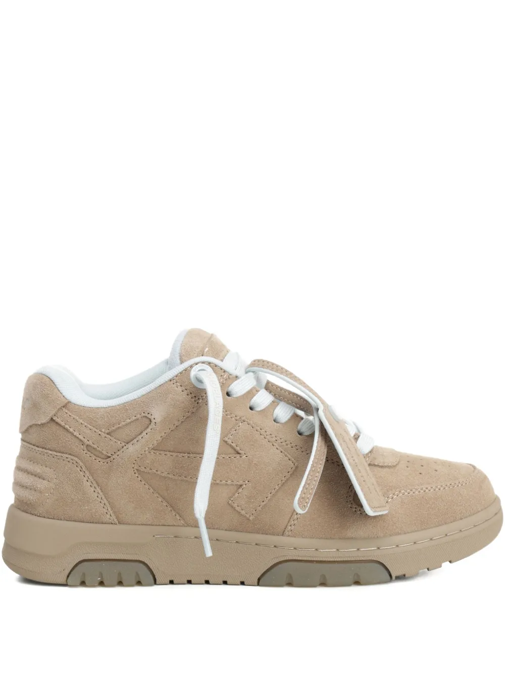 Off-White Out Of Office suede sneakers Beige