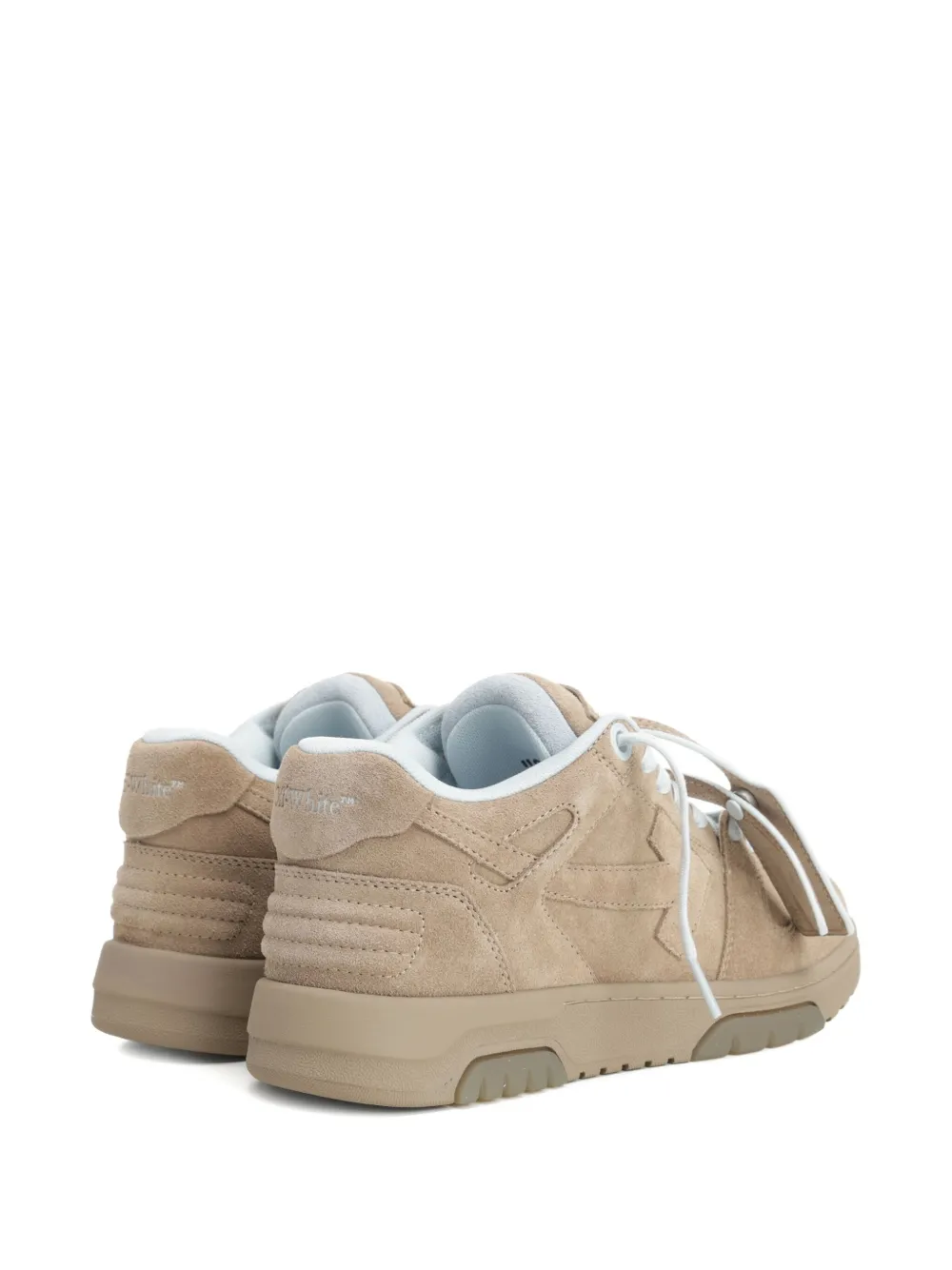 Off-White Out Of Office suede sneakers Beige