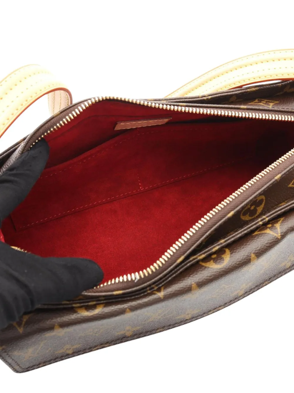 Pre-owned Louis Vuitton 2006 Monogram Viva Cite Mm Shoulder Bag In Brown