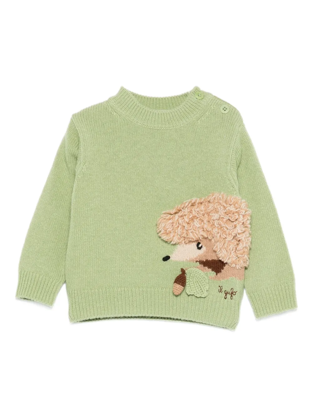 Il Gufo appliqué baby top - グリーン Il Gufo appliqué baby top - グリーン