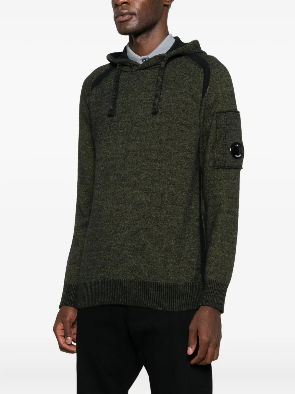 C.P. Company Fleece trui met capuchon Groen