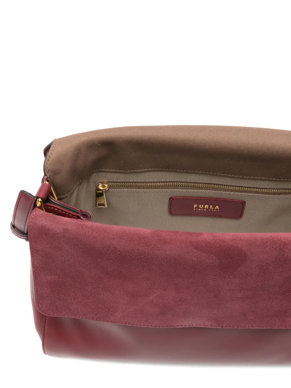 Furla Medium Domus leren schoudertas Rood
