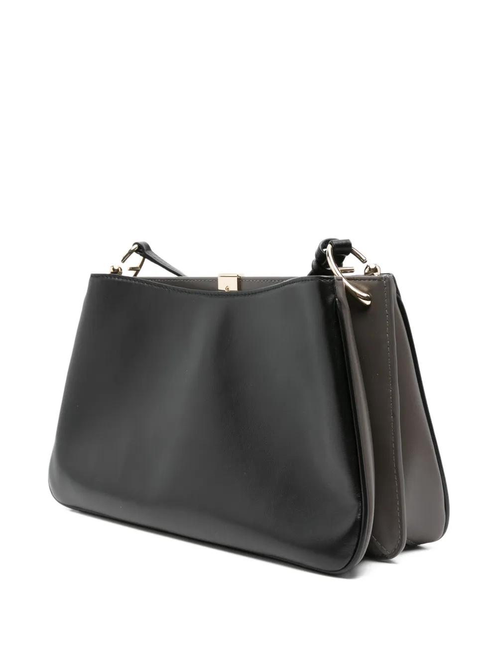 Furla Medium Agata Leather Cross Body Bag In Black