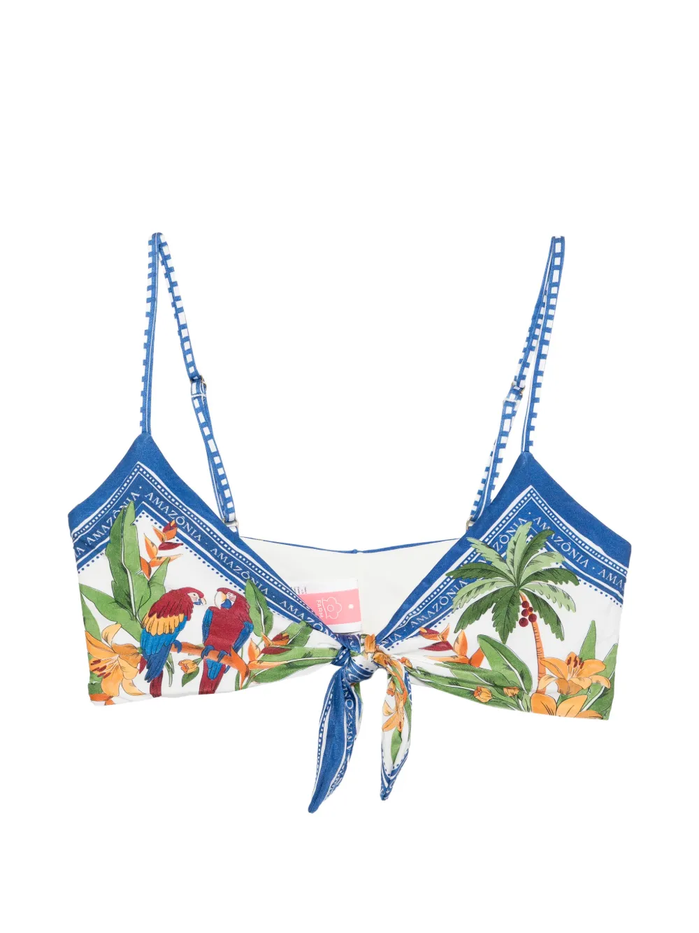 FARM Rio Top bikini con stampa floreale - Blu