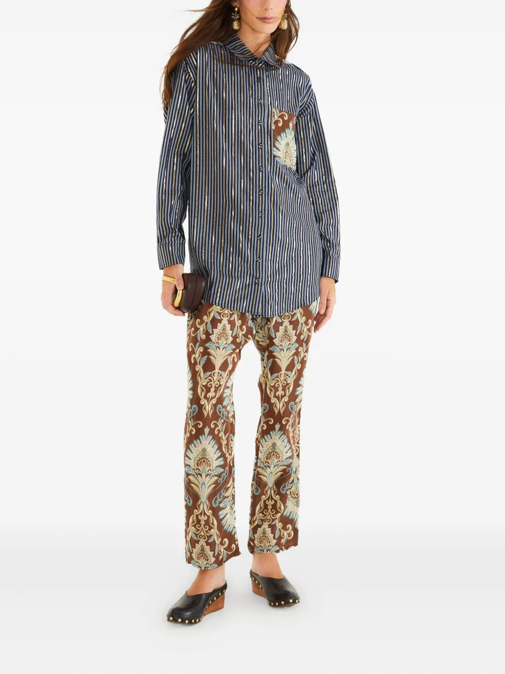 FARM Rio striped pocket shirt - Blauw