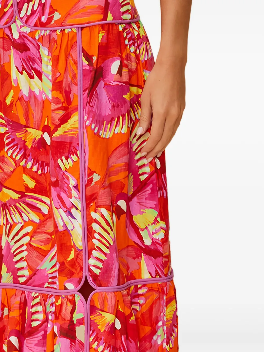 FARM Rio Midi-rok met print Oranje