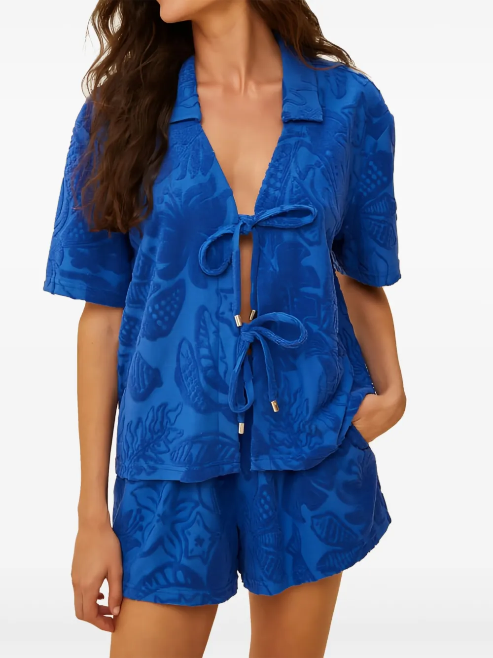 FARM Rio floral-pattern shorts | Blue | Image 1