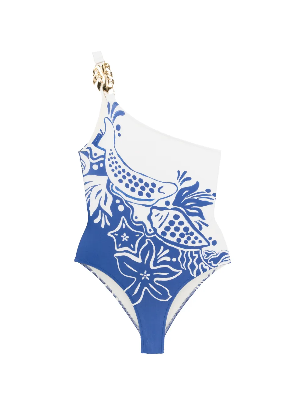 FARM Rio Costume da bagno a fiori - Blu
