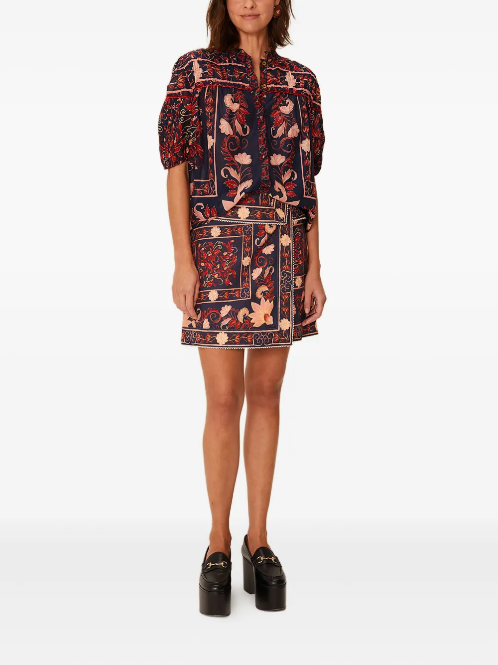 FARM Rio Top met knopen - Blauw