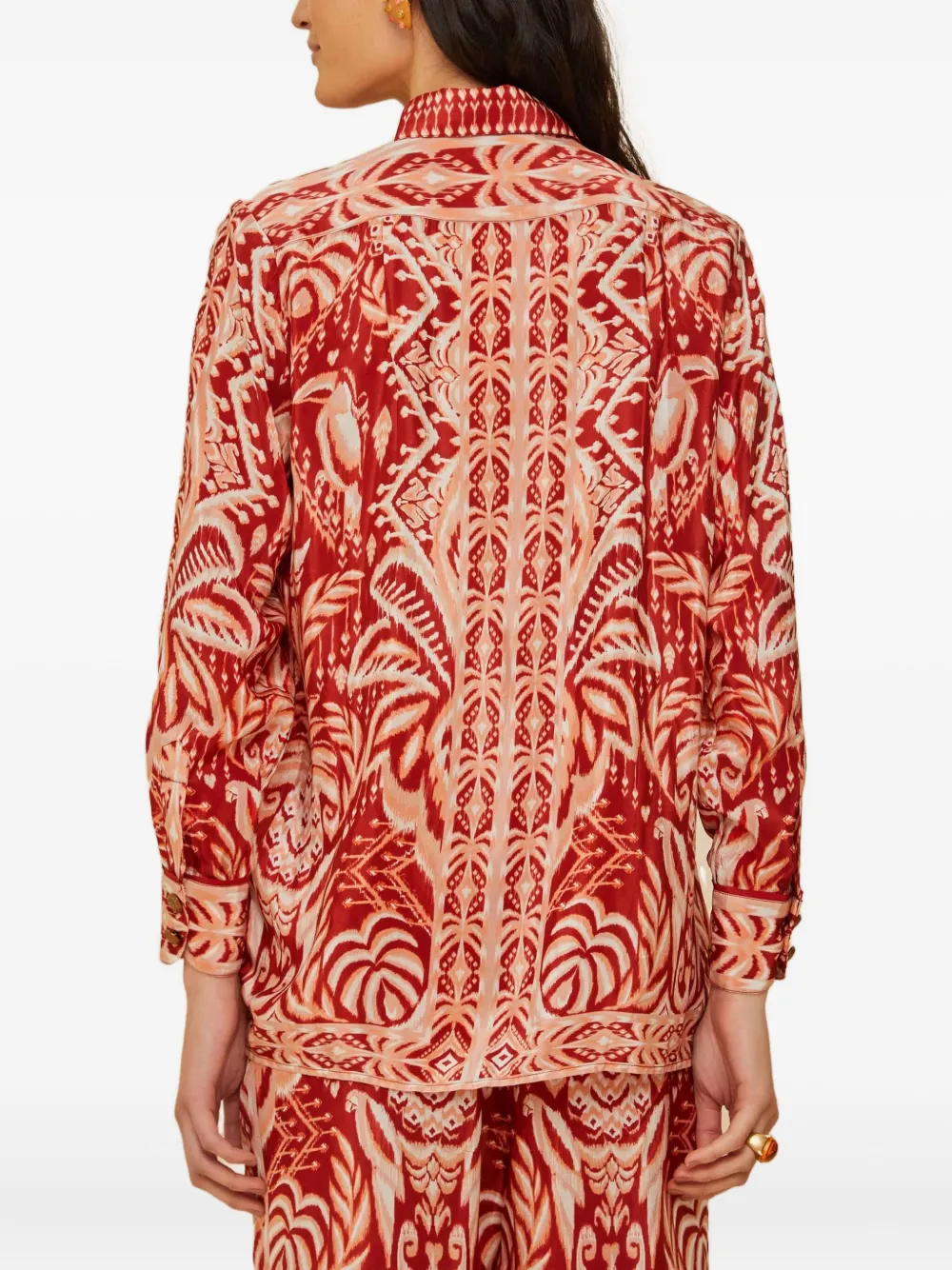FARM Rio Pyjamashirt met knopen Rood