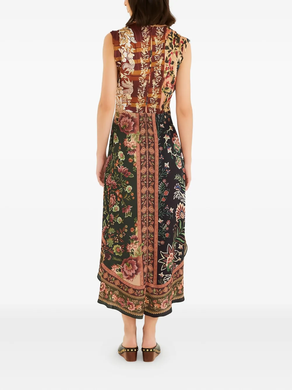 FARM Rio Maxi-jurk met bloemenprint Zwart