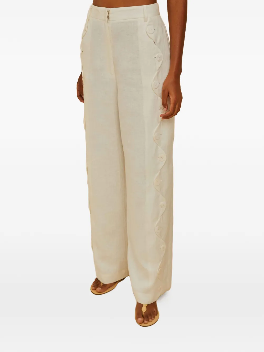 FARM Rio linen trousers - Bianco