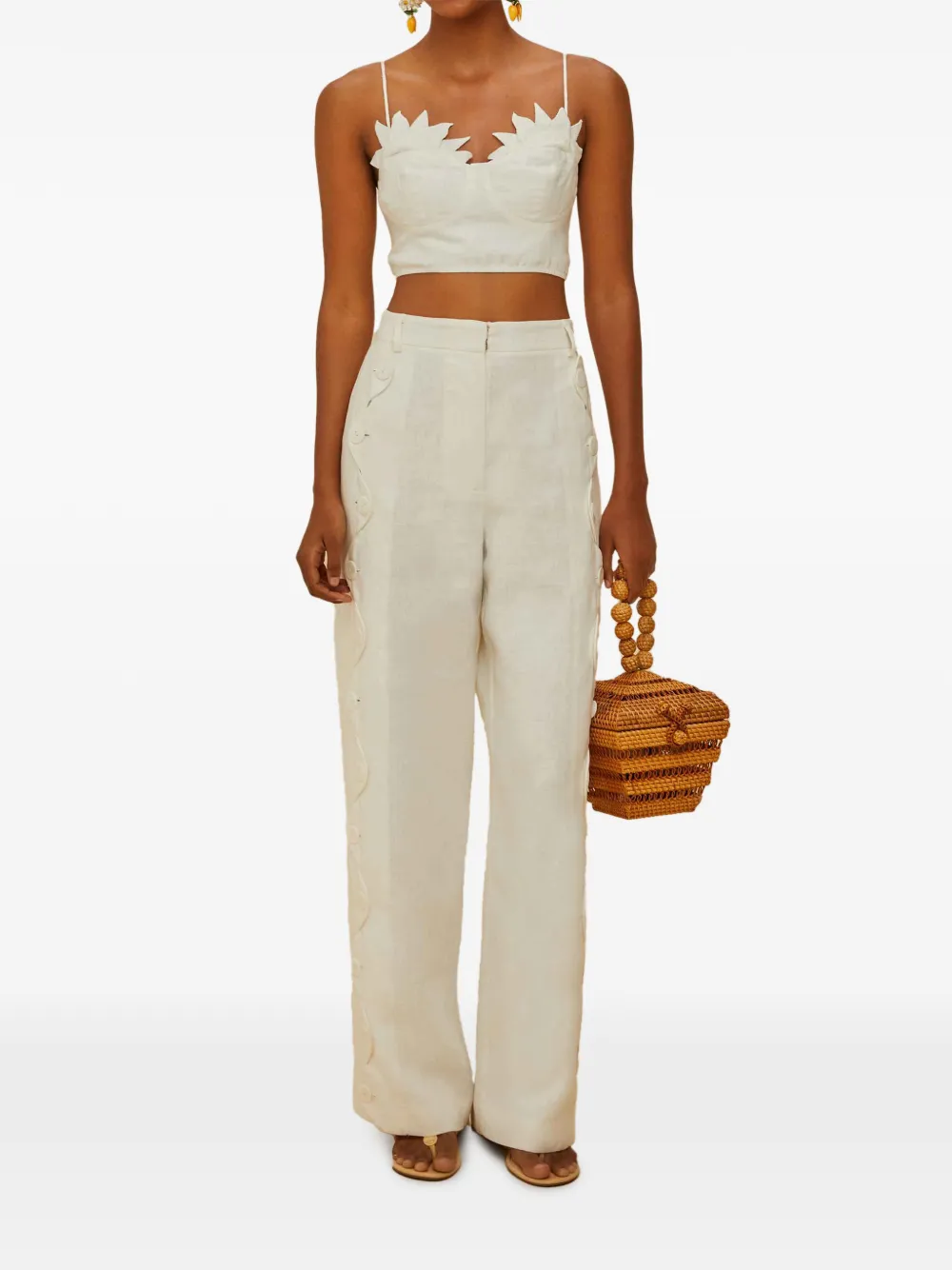 FARM Rio Linnen broek - Wit