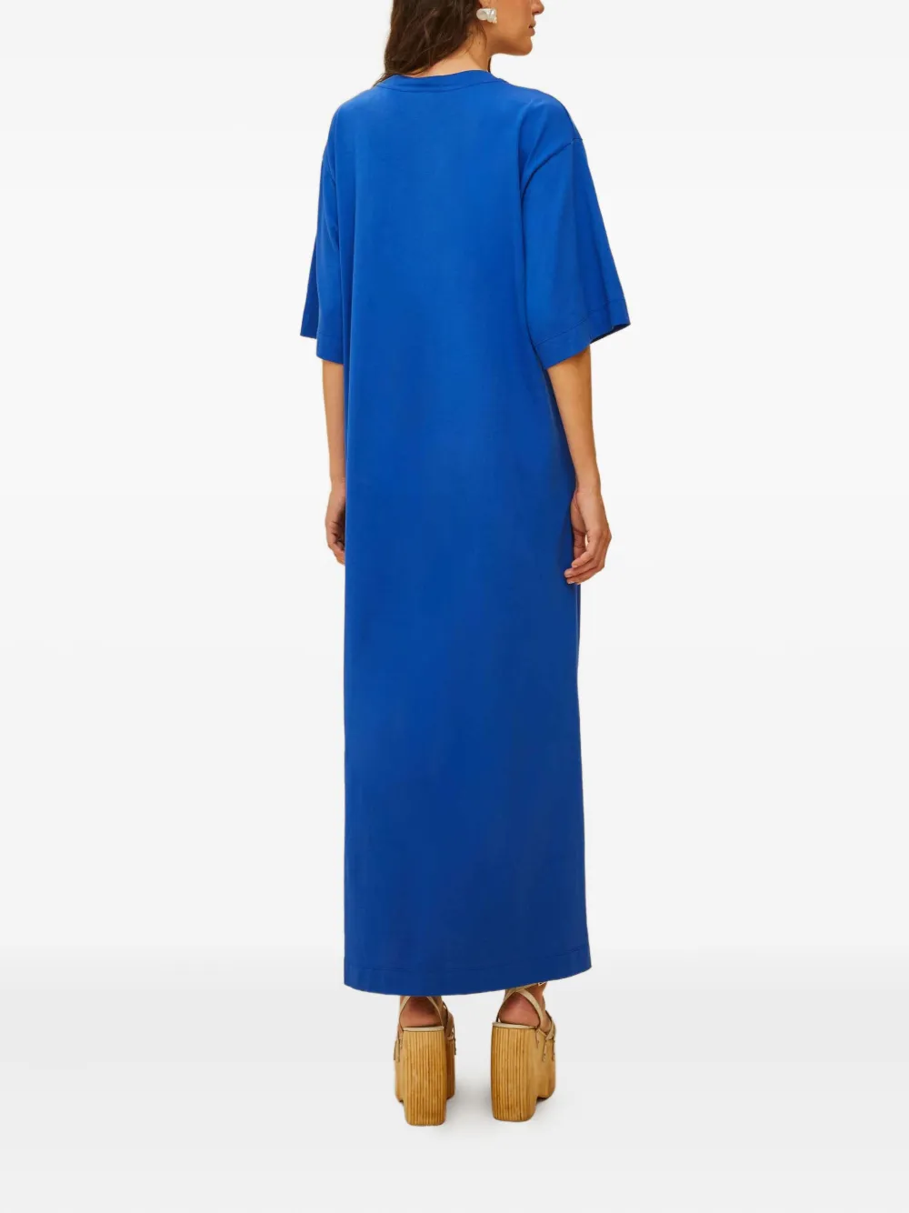 FARM Rio Maxi-jurk met grafische split Blauw