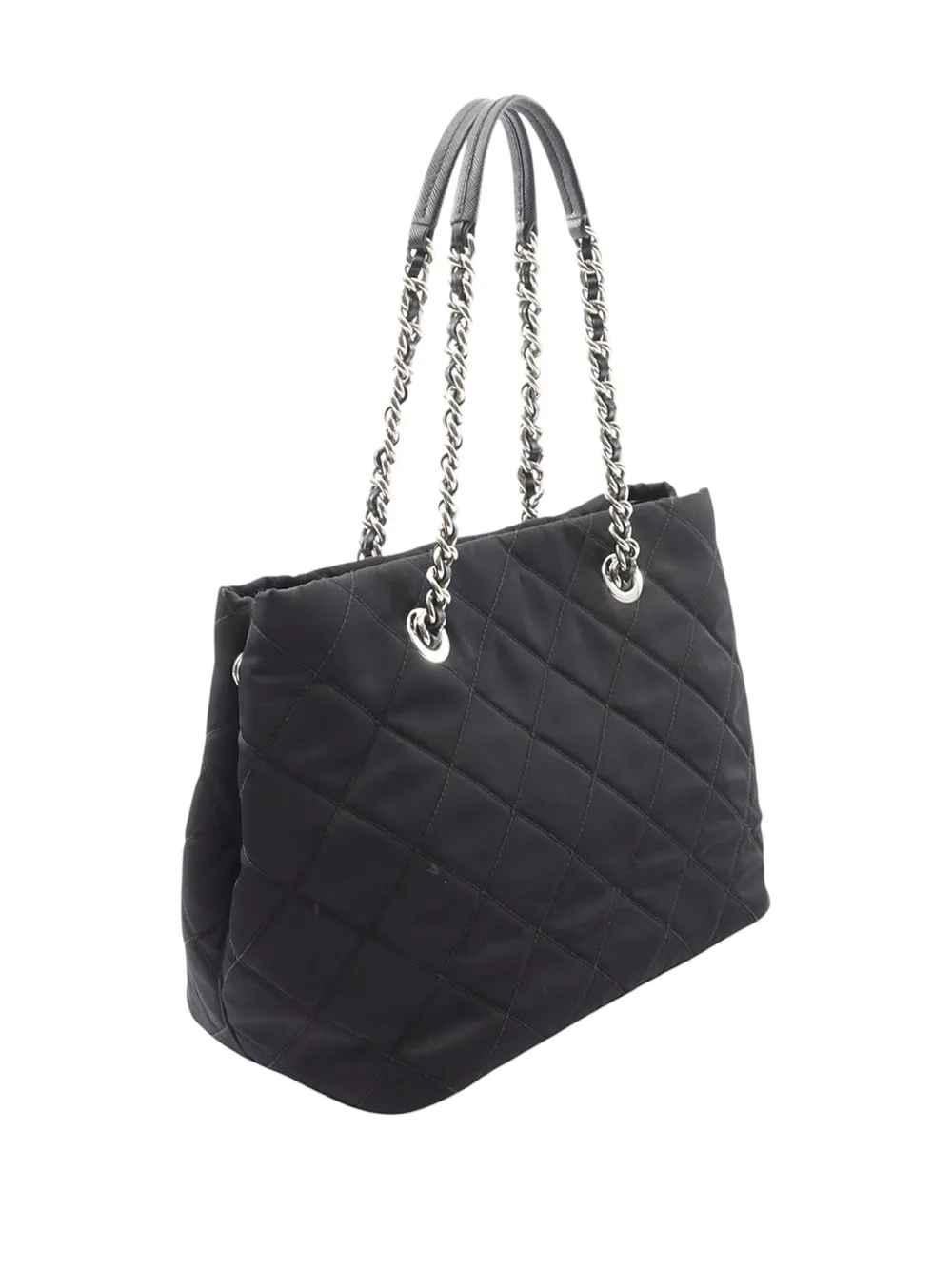 Pre-owned Prada 2013-2025 Impuntu Tessuto Open Convertible Tote Bag In Black
