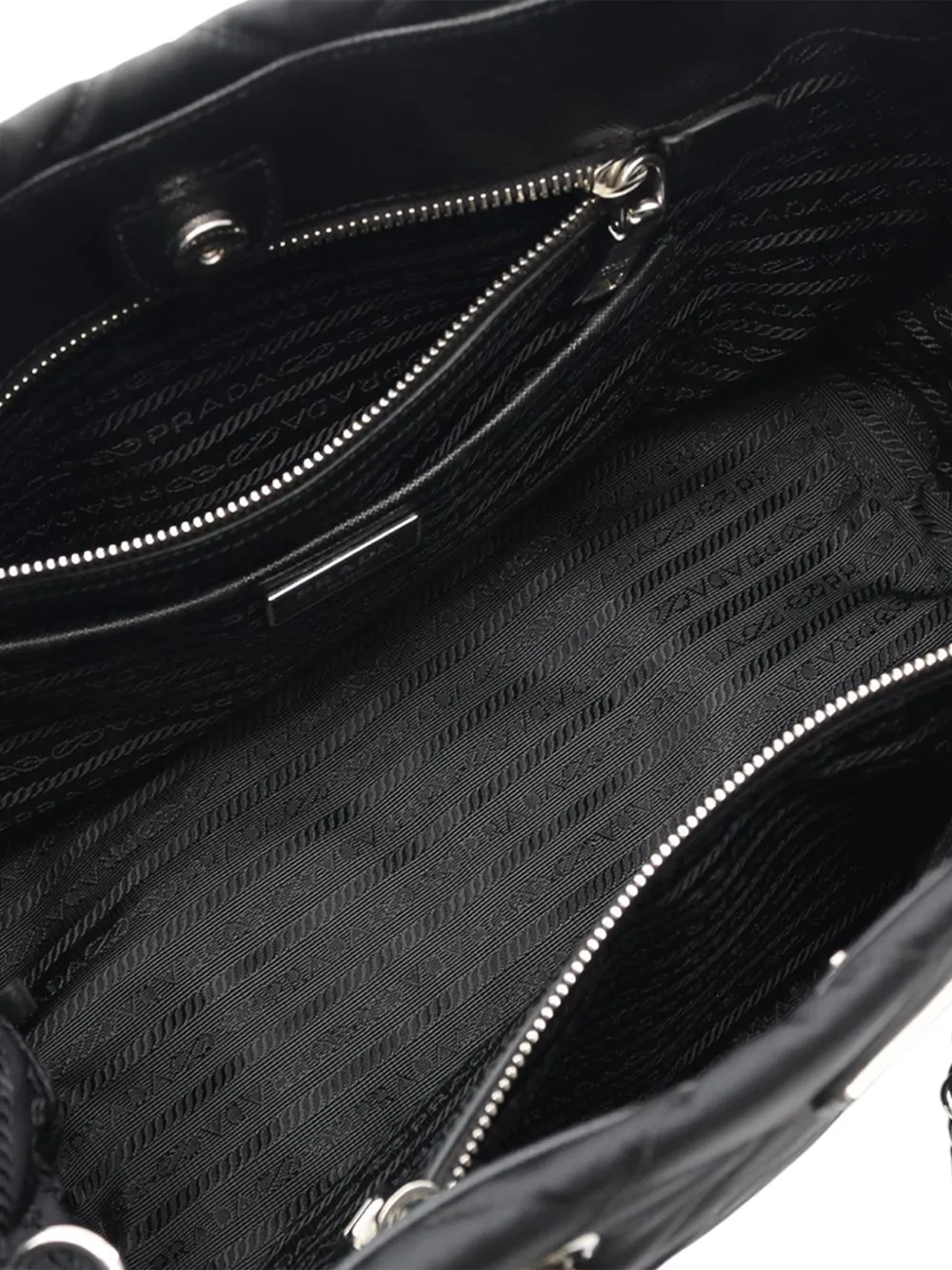 Pre-owned Prada 2013-2025 Impuntu Tessuto Open Convertible Tote Bag In Black