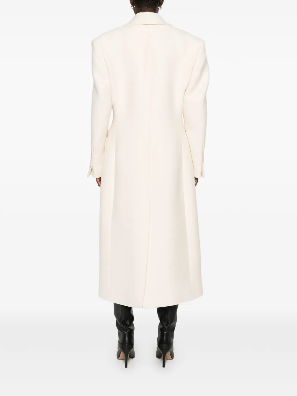 Rohe Hourglass Wool Double-breasted Coat In White