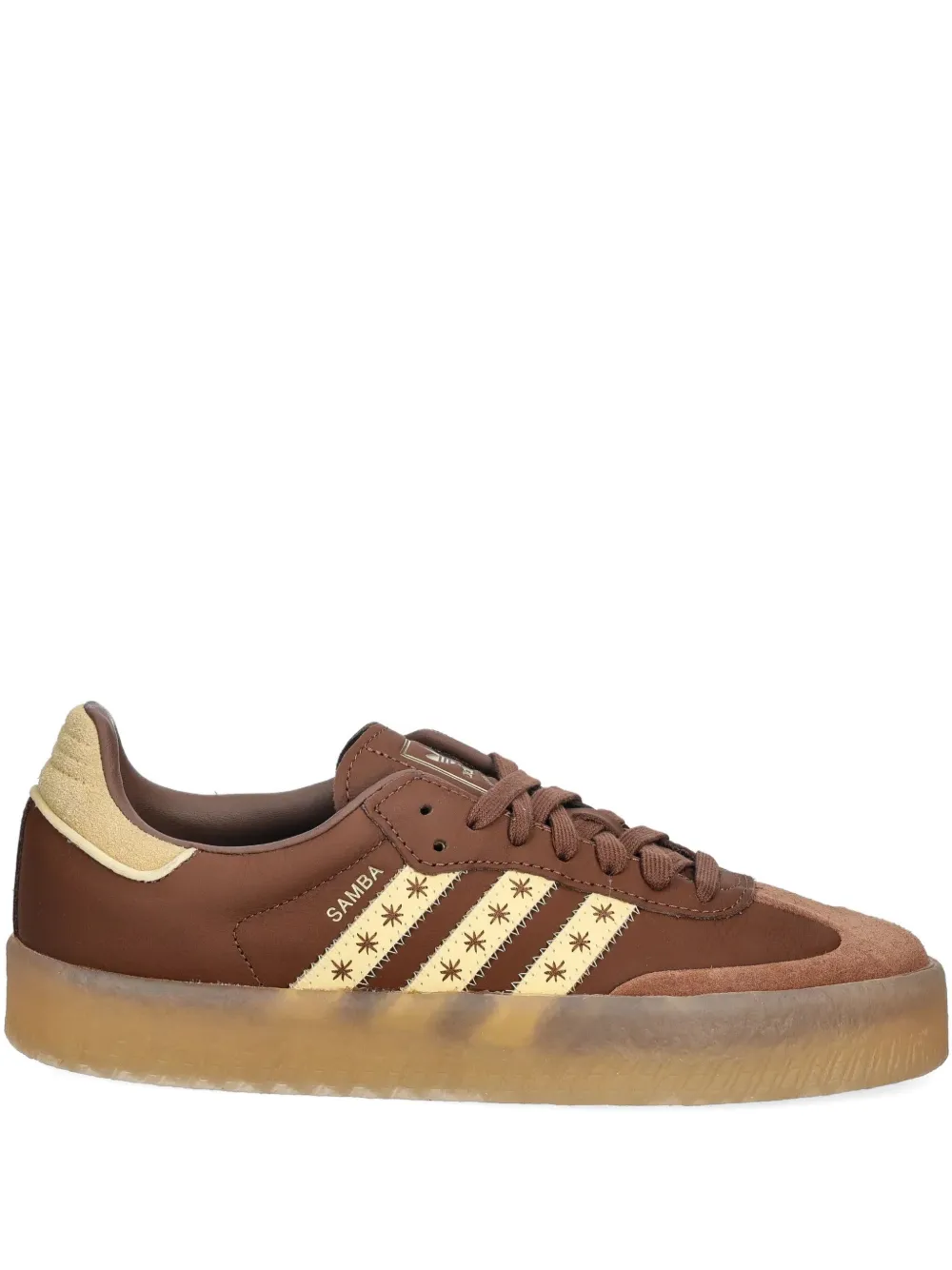 adidas Sambae sneakers met sterpatroon Bruin
