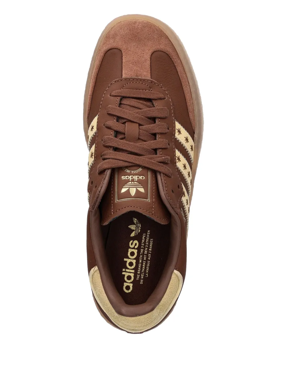 adidas Sambae sneakers met sterpatroon Bruin