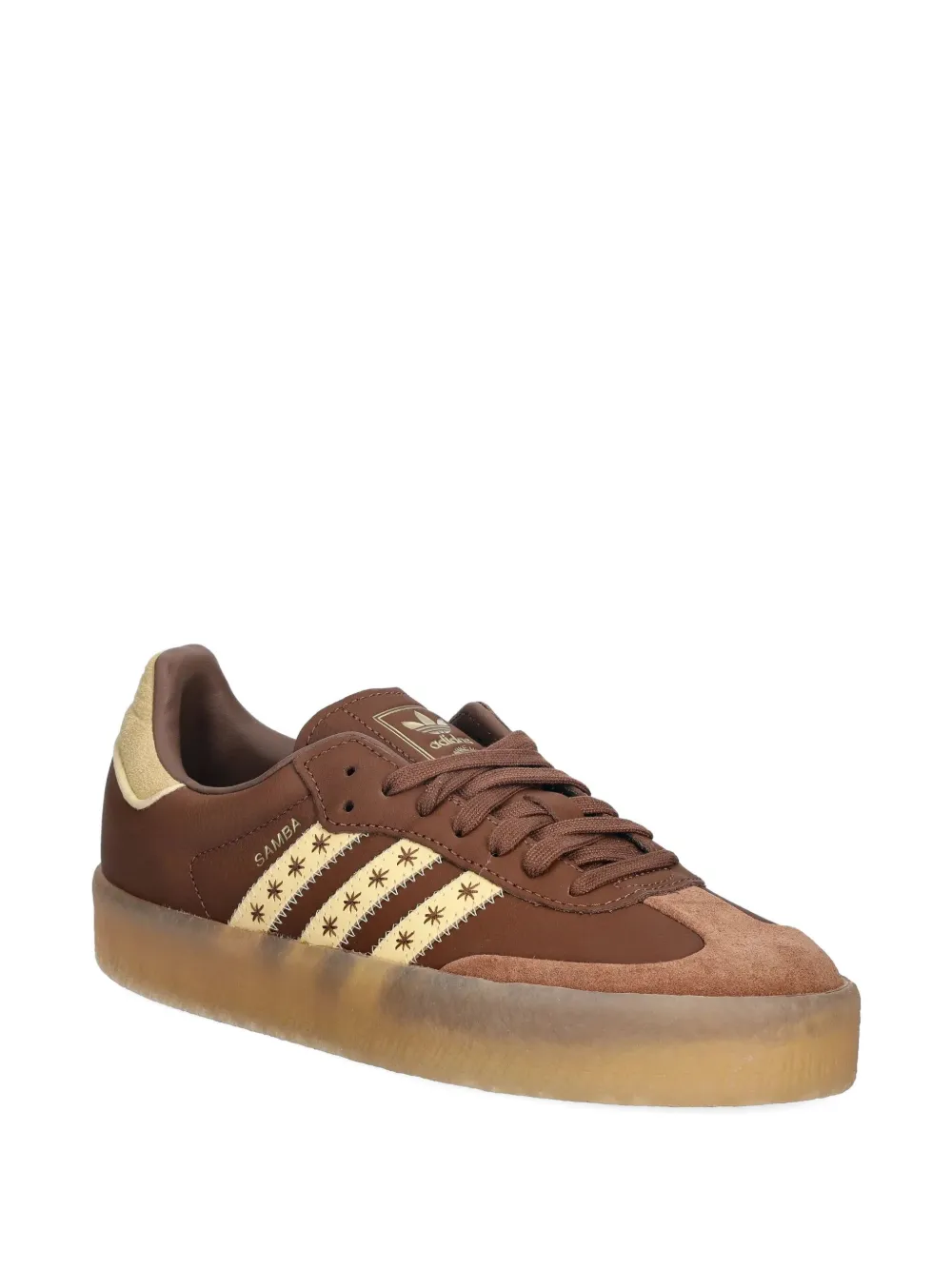 adidas Sambae sneakers met sterpatroon Bruin