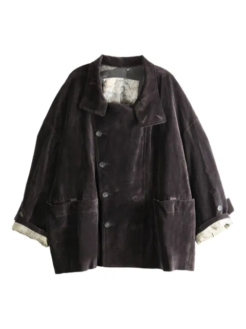 Ziggy Chen buttoned patch-pocket coat