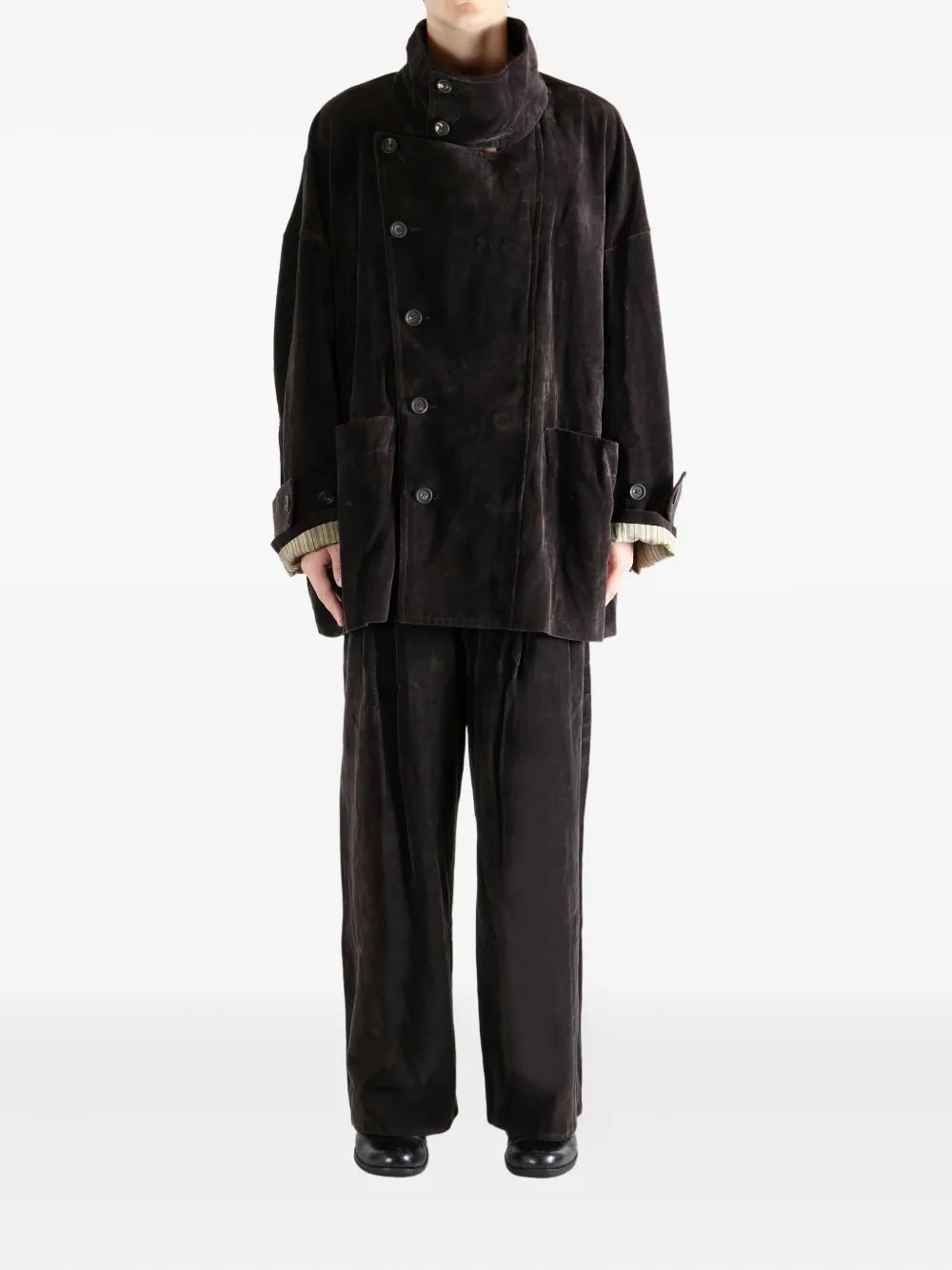 Ziggy Chen buttoned patch-pocket coat | Manteaux croisés | Image 2