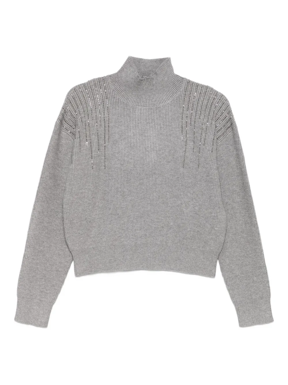 Seventy Rhinestone-embellished Jumper In Gray