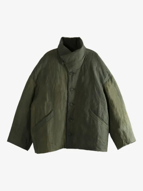Ziggy Chen buttoned funnel-neck jacket