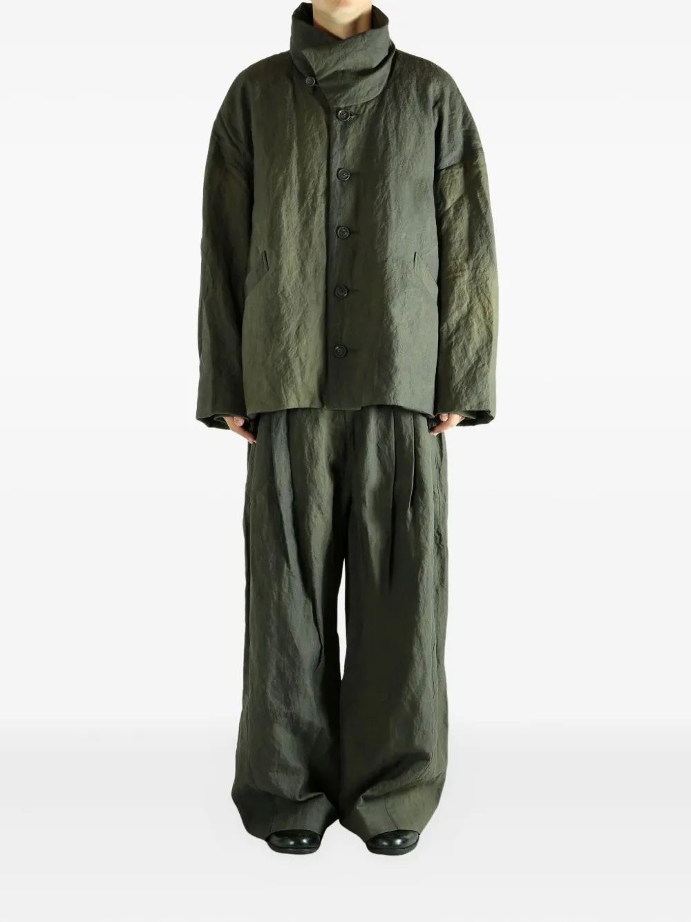 Ziggy Chen buttoned funnel-neck jacket | Shirt Jackets | Image 2