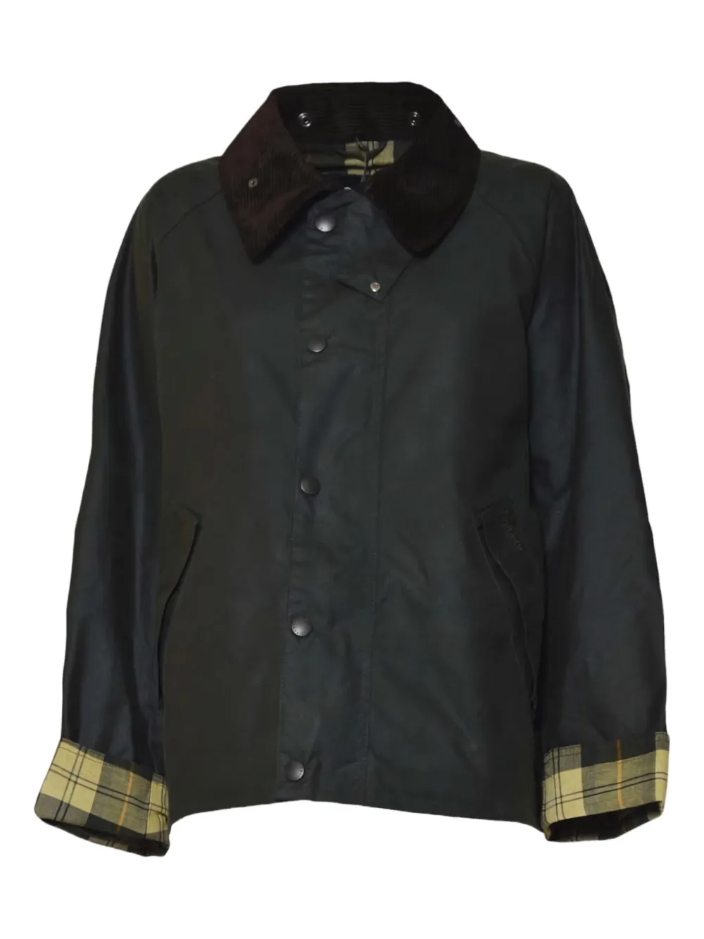 Barbour corduroy collar button jacket | Black | Image 1