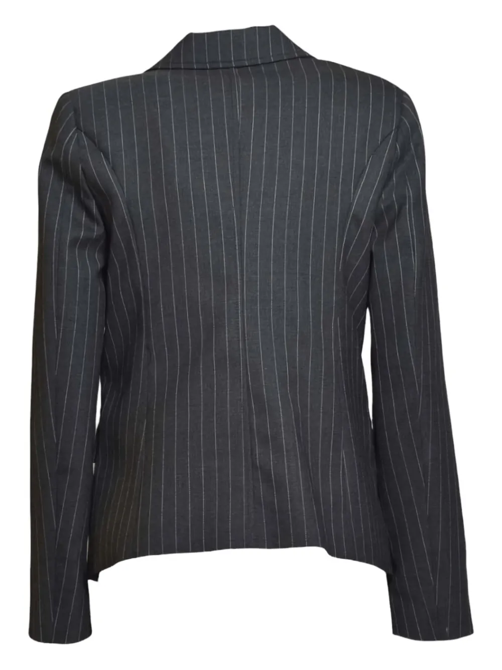 True Royal Pinstripe-pattern Double-breasted Blazer In Blue