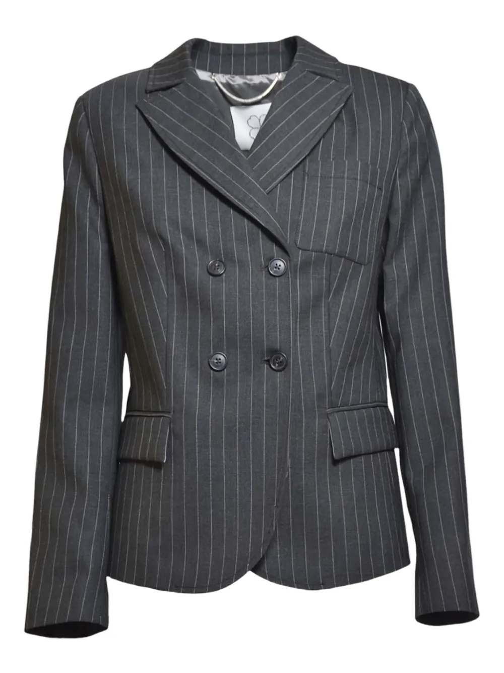 True Royal pinstripe-pattern double-breasted blazer | Grey | Image 1