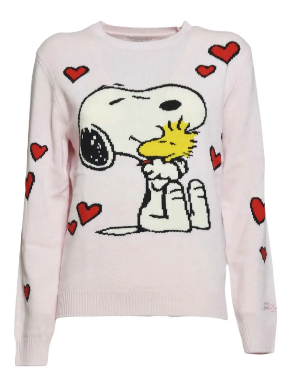 Mc2 Saint Barth Heart-motif Sweater In Pink