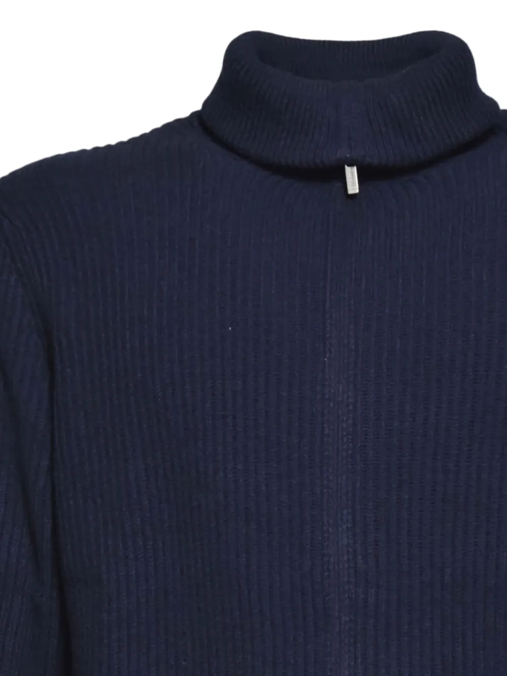 MC2 Saint Barth Geribbeld vest met rits Blauw