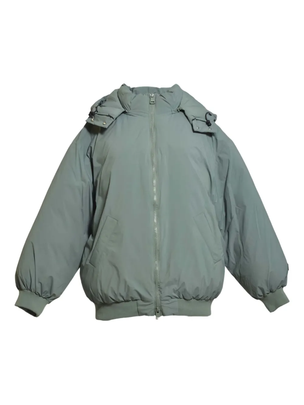 MSGM Kids zip-fastening coat | Green | Image 1