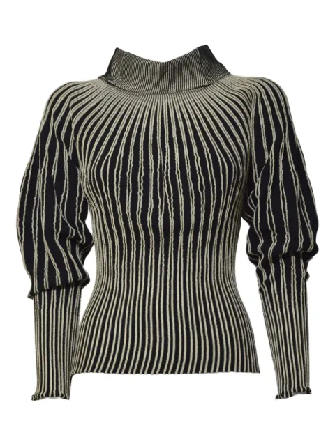 Mirco Giovannini striped roll-neck sweater 