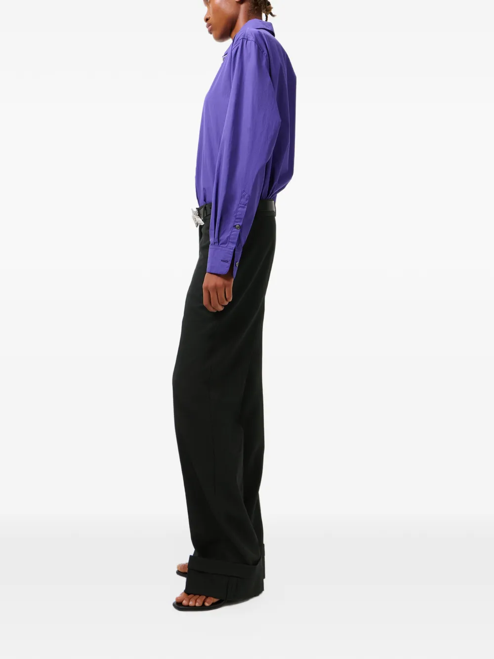 OUR LEGACY Hip broek met manchetten Zwart
