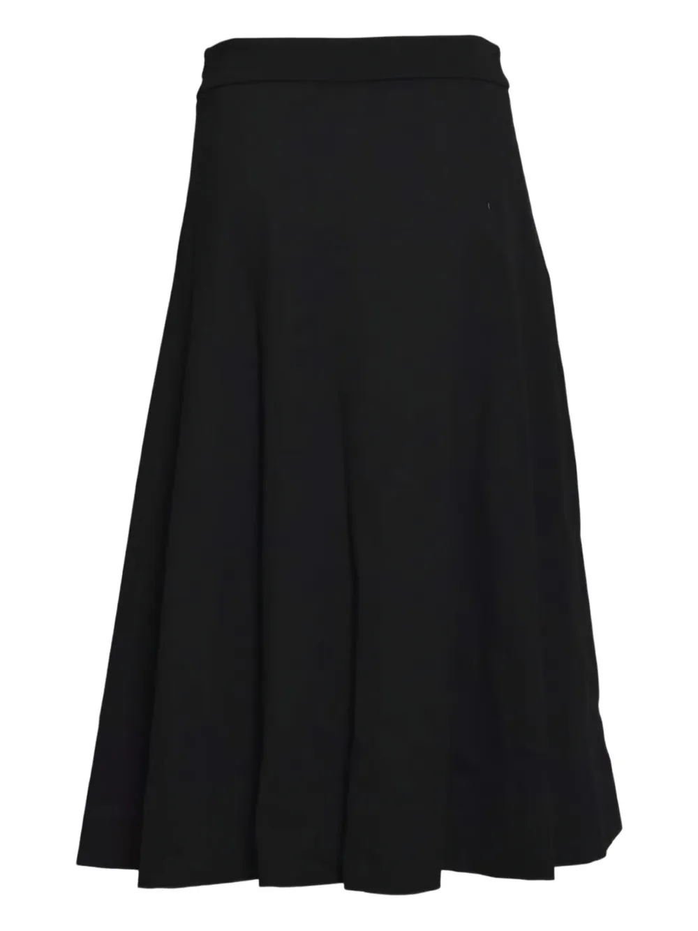 True Royal Flared Midi Skirt In Black