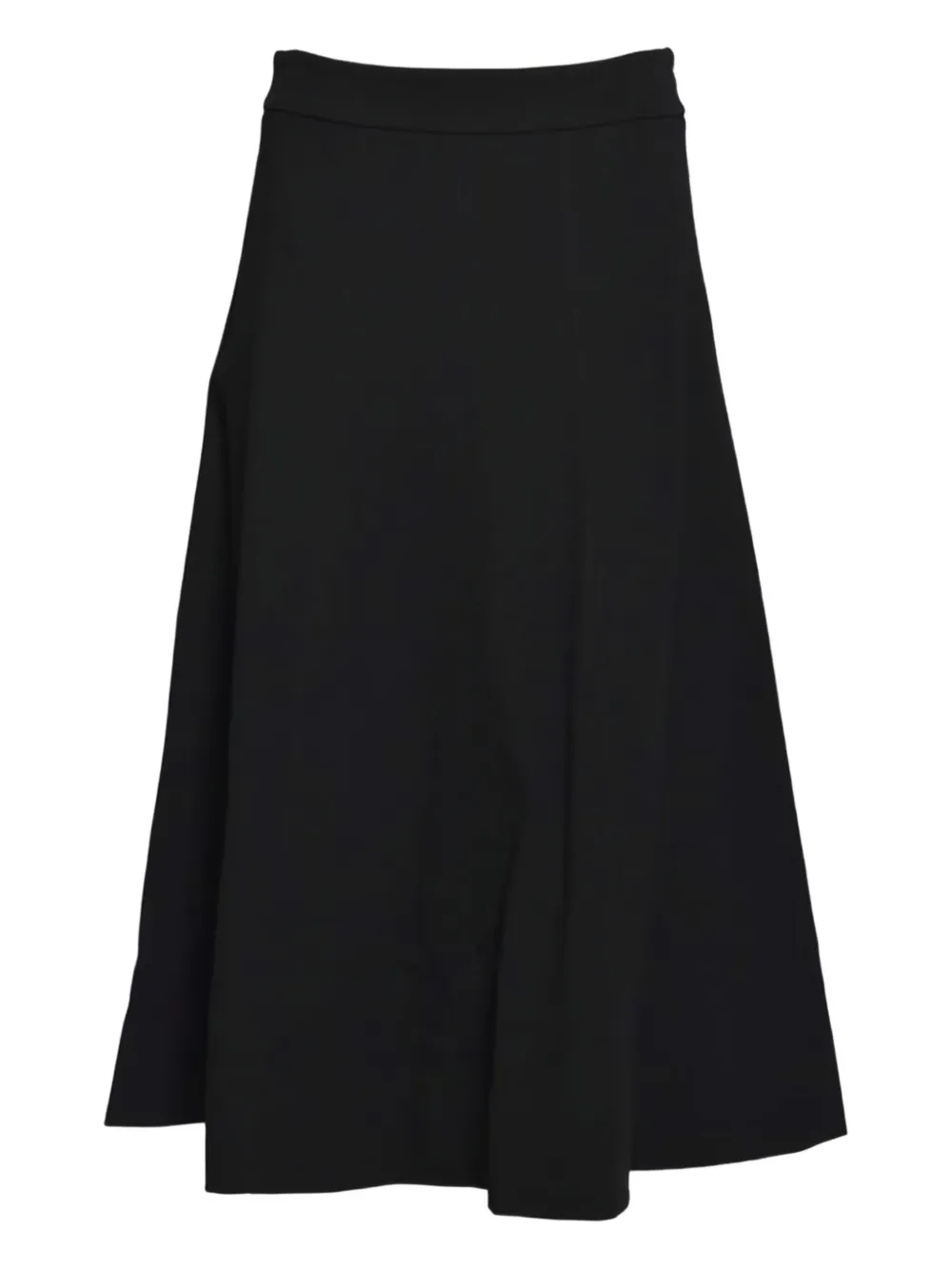 True Royal Flared Midi Skirt In Black