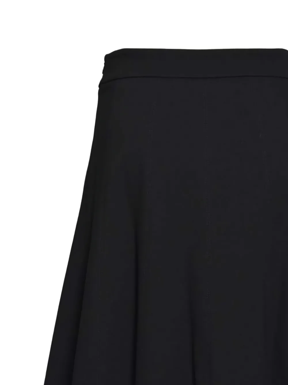 True Royal Flared Midi Skirt In Black