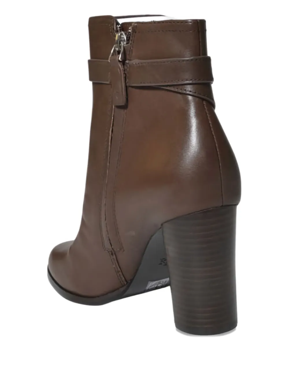 Ralph Lauren 85mm Buckle-strap Boots In Brown