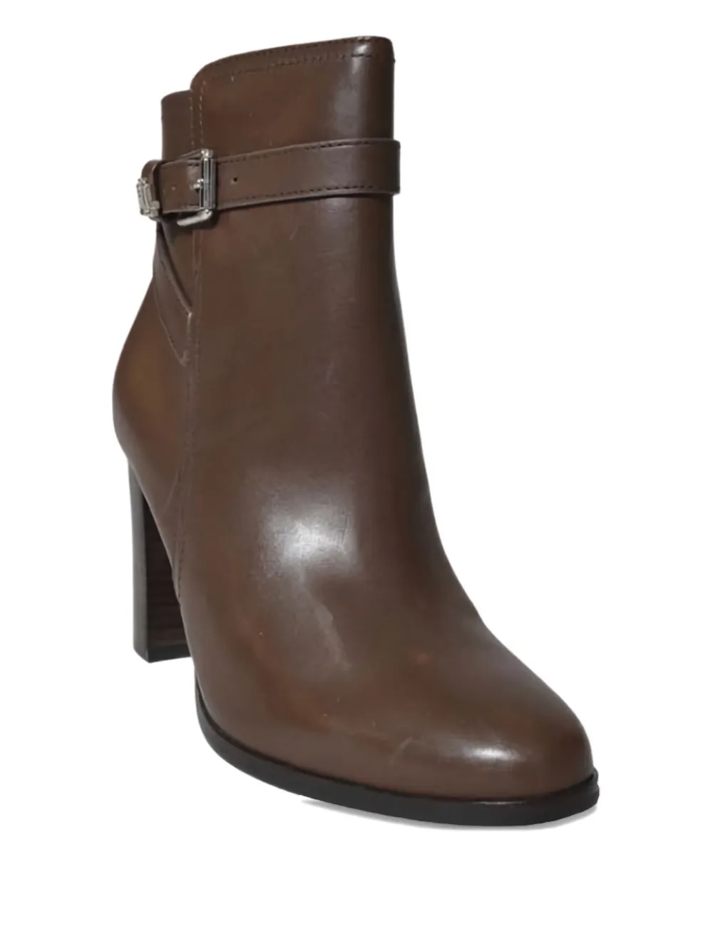 Ralph Lauren 85mm Buckle-strap Boots In Brown
