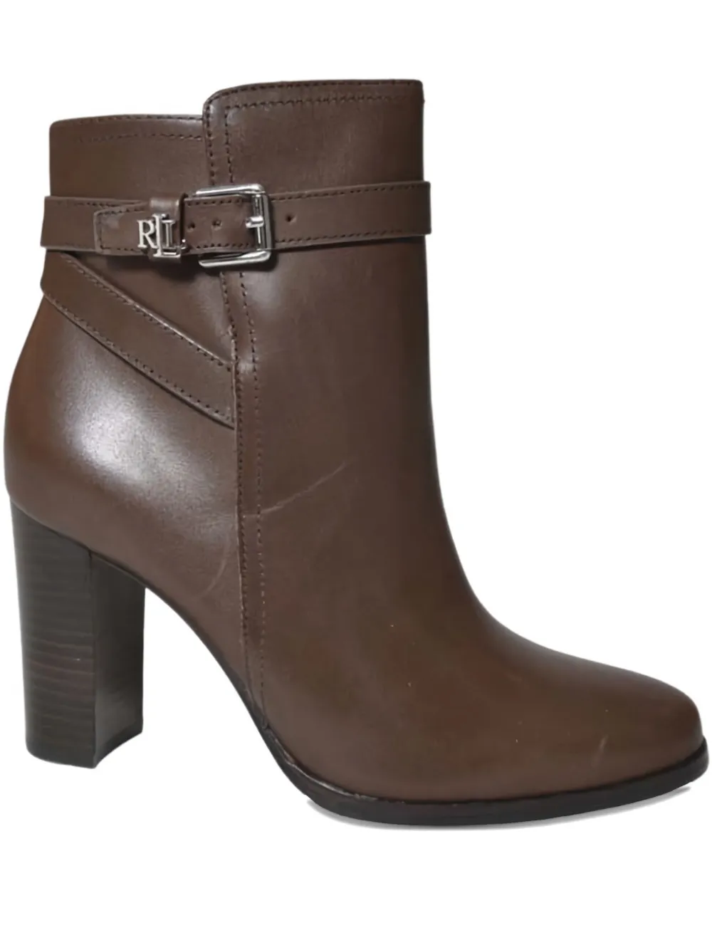 Ralph Lauren 85mm Buckle-strap Boots In Brown